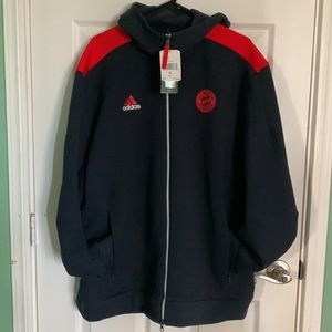 Adidas Mens XL FCB Zone Jacket with Hood New